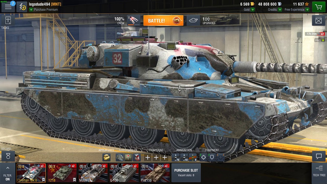 купить танк Chieftain Mk.6 World of Tanks Blitz